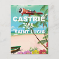 Castrie Saint Lucia Vintage Reiseplakat