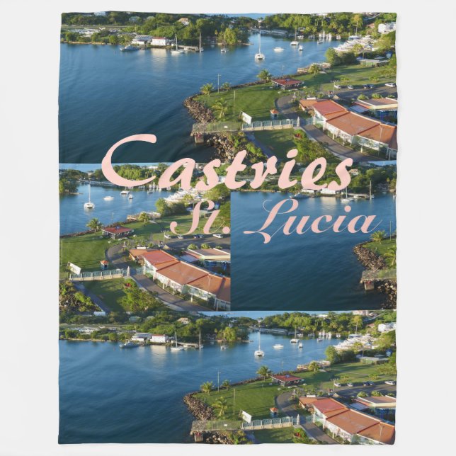 Castries Saint Lucia Caribbean Island Fleecedecke (Vorderseite)