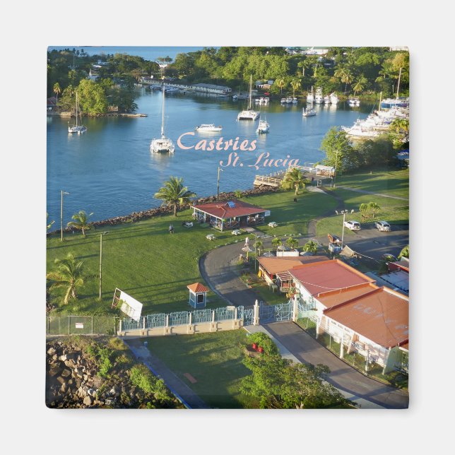 Castries Saint Lucia Caribbean Island Magnet (Vorne)