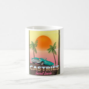 Castries Saint Lucia exotische tropische Reise-Pos Kaffeetasse