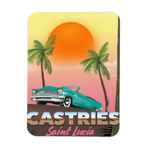 Castries Saint Lucia exotisches tropisches Reisepl Magnet
