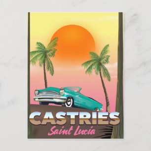Castries Saint Lucia exotisches tropisches Reisepl Postkarte