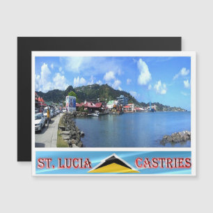 Castries - Saint Lucia - Panorama - Magnetkarte