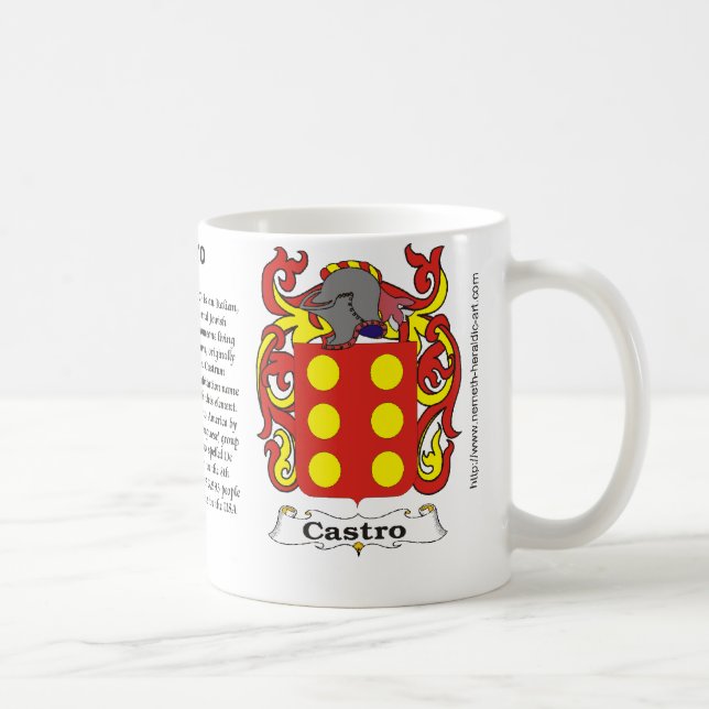 Castro Familien-Wappen auf einer Tasse (Rechts)