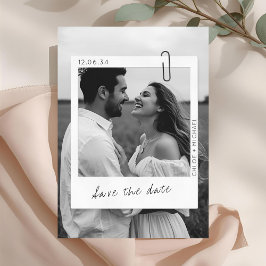 Casual & Chic Photo Frame Wedding Save The Date