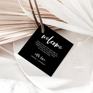 Casual Script Begrüßungsbeutel oder -körbe Geschenkanhänger