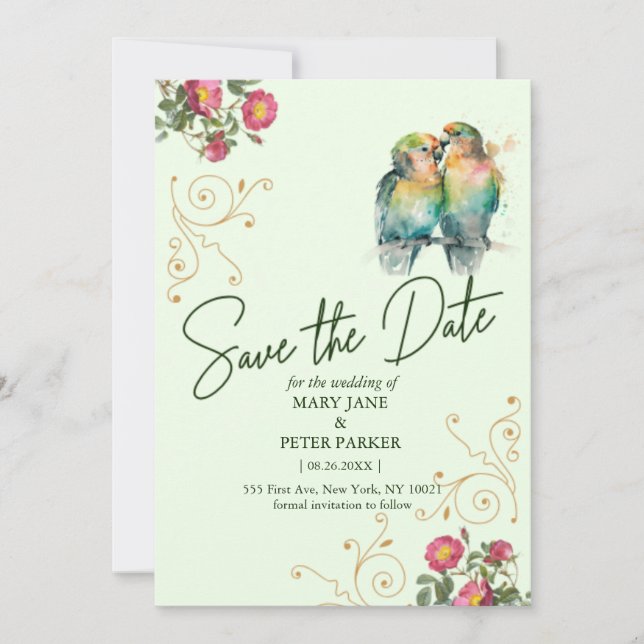 Casual script typography wedding save the date einladung (Vorderseite)