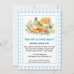 Casual Seafood - Fischbraten und Pommes Frites Geb Einladung