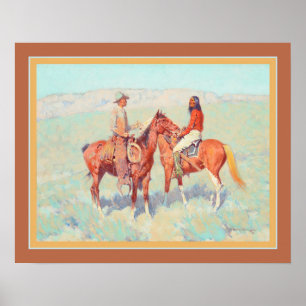 "Casuals on Range" von Frederic Remington Poster