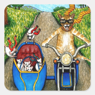 CAT 384 QUADRATISCHER AUFKLEBER