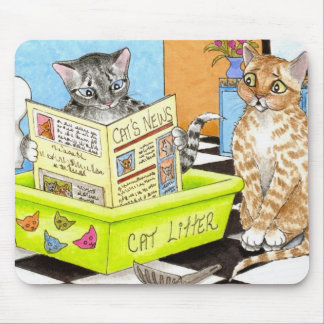 Cat 464 lustige Badezimmerkunst Mousepad