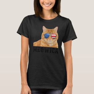 Cat 4. July Kitten USA Flag T-Shirt