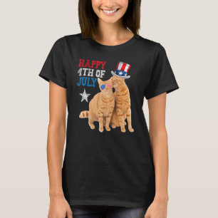 Cat 4. July USA Flag Family Matching Couples F T-Shirt