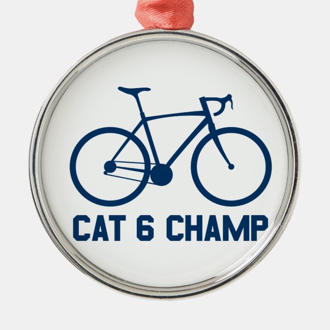 CAT 6 Champ Silbernes Ornament (Vorne)