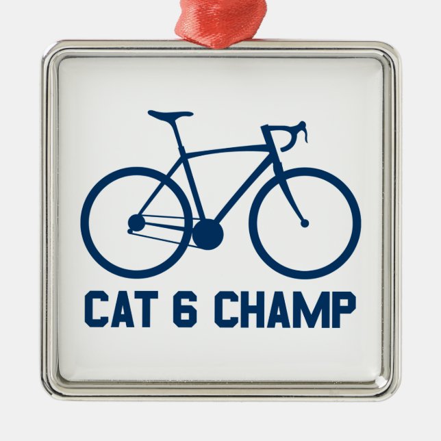 CAT 6 Champ Silbernes Ornament (Vorne)