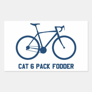 CAT 6-Pack-Futtermittel Rechteckiger Aufkleber
