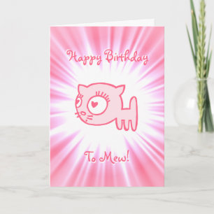 Cat-a-porter glücklich zum Geburtstag zu MEW! Kart Karte