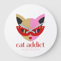 Cat Addict Niedlich Rosa Goldname Personalisiert