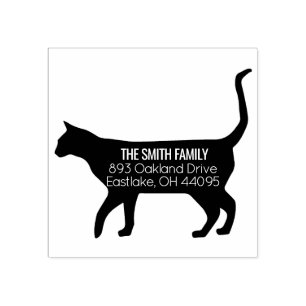 Cat Address Briefmarke Gummistempel