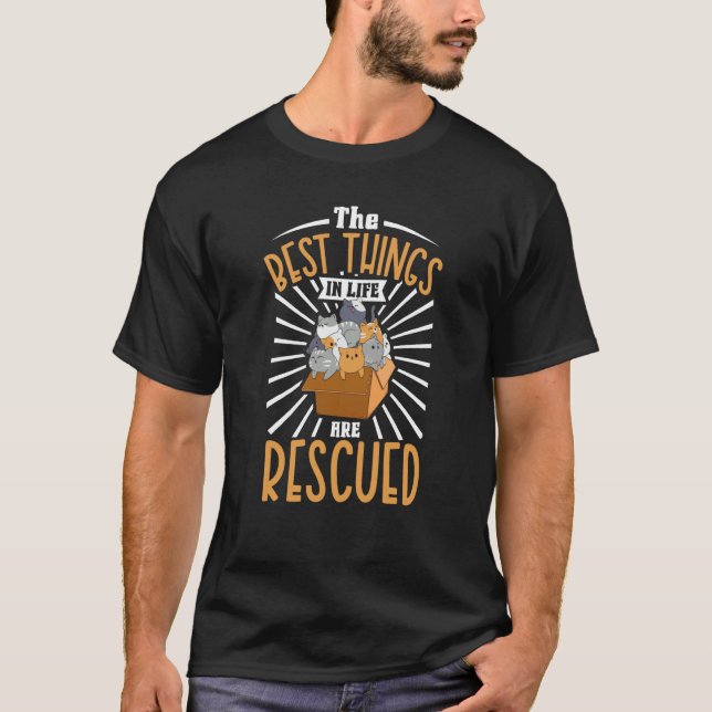 Cat Adoption Animal Rescue Animal Rights Rescue  2 T-Shirt (Vorderseite)