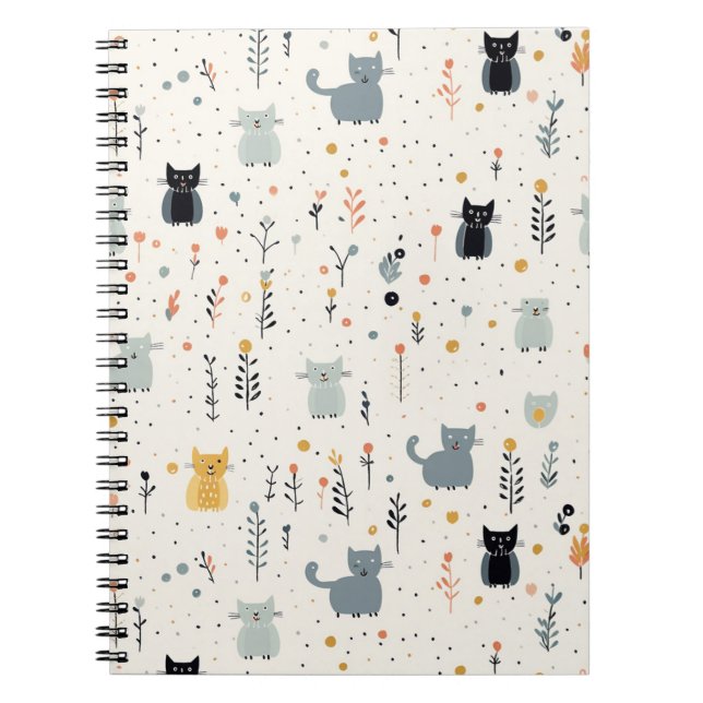Cat Adventures Spiral-Bound Notebook Notizblock (Vorderseite)