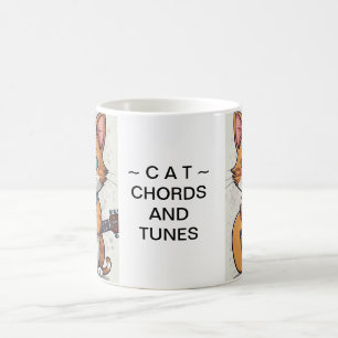 Cat ~ Akkorde und Tunes niedlich Tomcat Gitarre sp Kaffeetasse