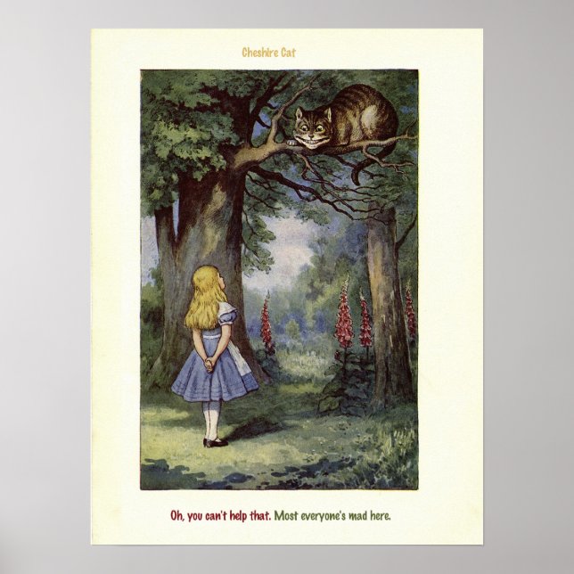 CAT-Alice im Wunderland Cheshire Poster (Vorne)