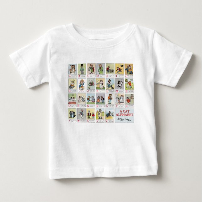 Cat Alphabet, Louis Wain Baby T-shirt (Vorderseite)