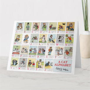 Cat Alphabet, Louis Wain Karte