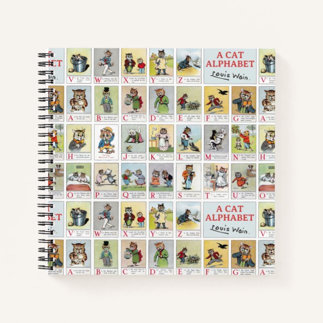 Cat Alphabet, Louis Wain Notizbuch (Vorderseite)
