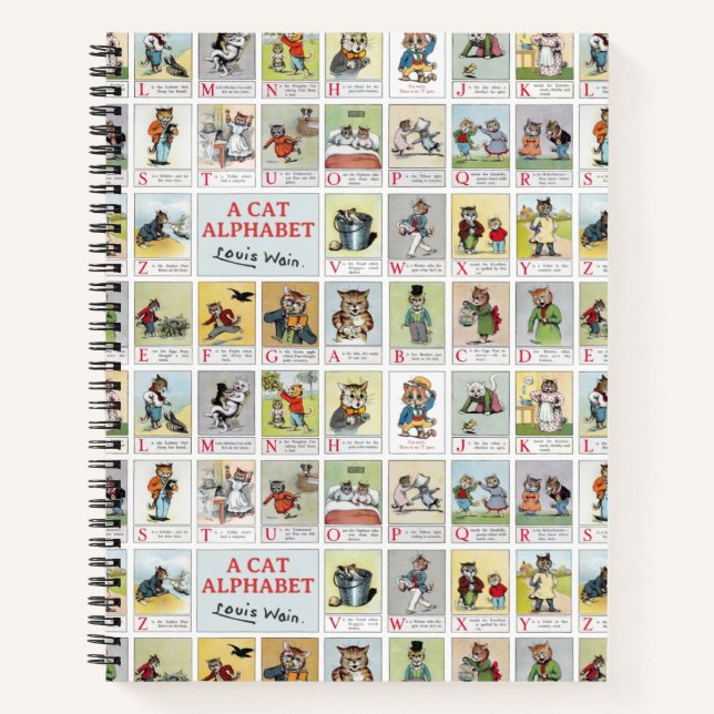 Cat Alphabet, Louis Wain Notizbuch (Vorderseite)