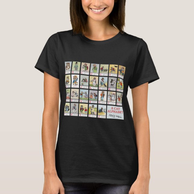 Cat Alphabet, Louis Wain T-Shirt (Vorderseite)