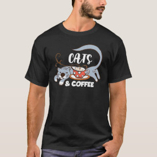 Cat and Coffee Cat T-Shirt