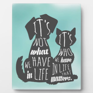 Cat and Dog Friends Best Friend Captions Fotoplatte