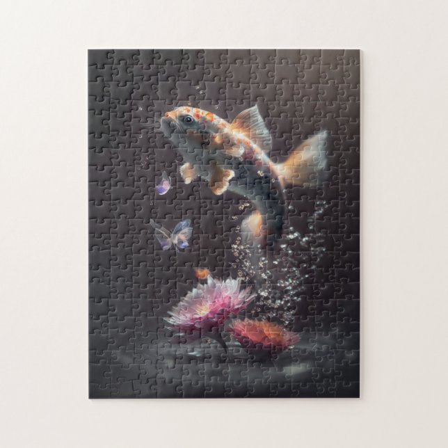 Cat and Fish Medley Jigsaw Puzzle (Vertikal)