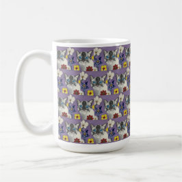 cat and Flowers Classic Mug, 444 ml Kaffeetasse