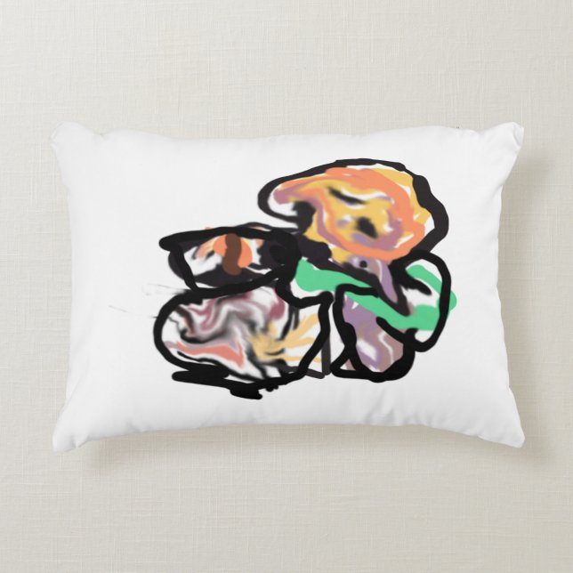 Cat and flowers  fun dekokissen (Vorderseite)