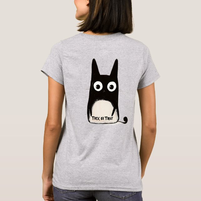 Cat and Halloween T-Shirt (Rückseite)