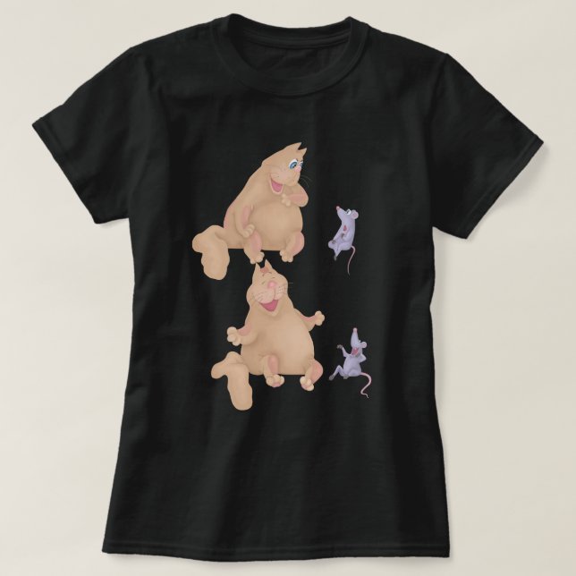 Cat and Maus T - Shirt (Design vorne)