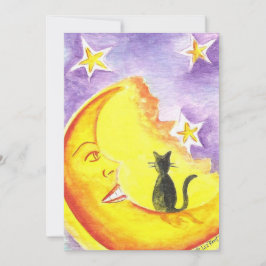 Cat and Moon Halloween Einladung von Liz Revit