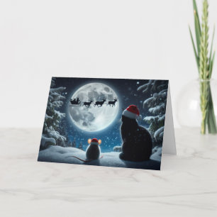 Cat and Mouse "Glaube!" Weihnachtskarte Feiertagskarte