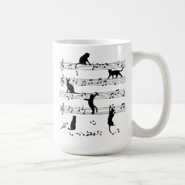 Cat and Music Lover Gift, Cat Playing Music Kaffeetasse