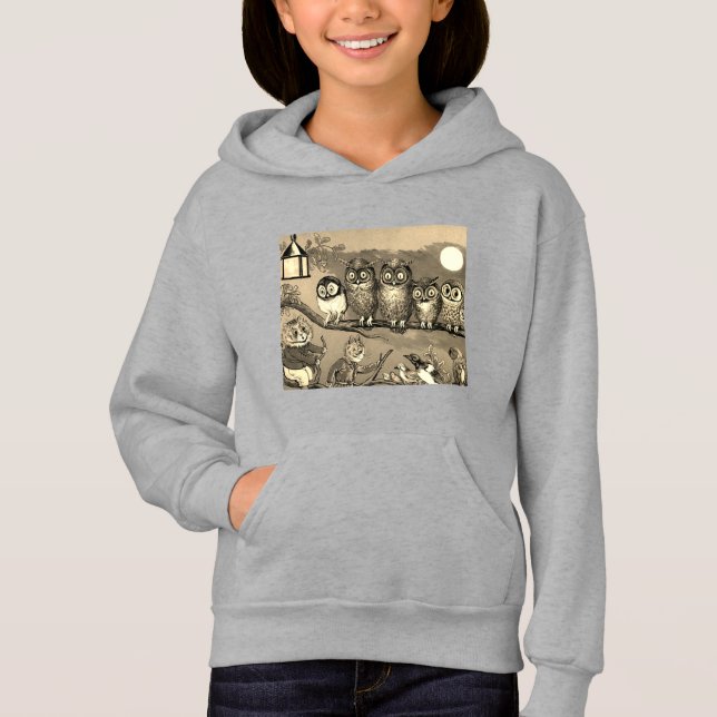 Cat and Owl, Louis Wain Hoodie (Vorderseite)