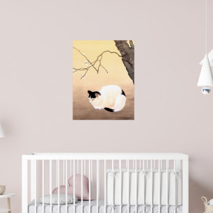 Cat and Plum Blossoms - Hishida Shunso  Poster