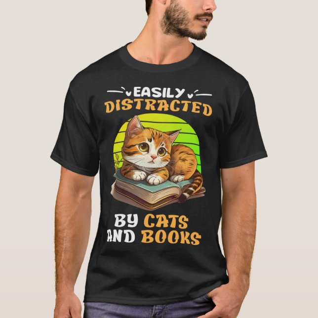 Cat  and Reading Cat Fans Books booknerd Book T-Shirt (Vorderseite)