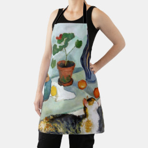 Cat and Still Life, August Macke Schürze