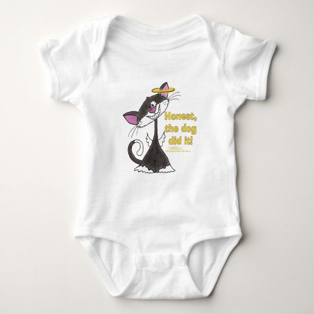 Cat Angel Baby Strampler (Vorderseite)