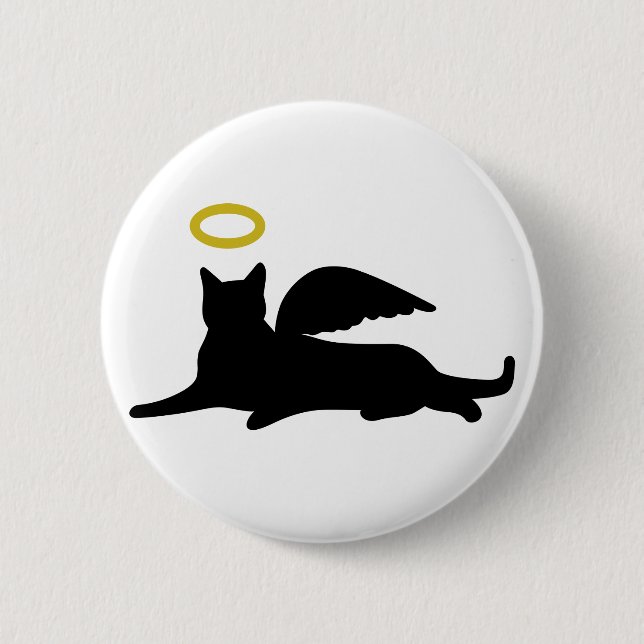 Cat Angel Button (Vorderseite)
