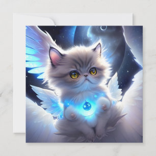 Cat Angel Fantasy Mitteilungskarte