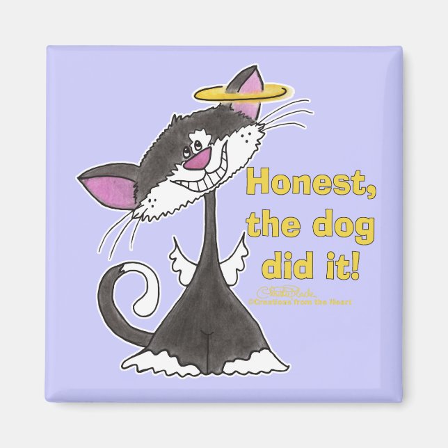 Cat Angel Magnet (Vorne)